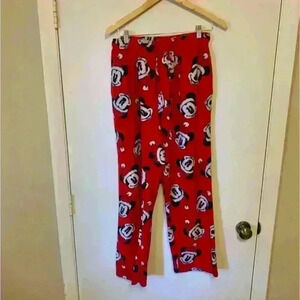 Men's Disney Santa Mickey Mouse Fleece Lounge Pants Size Medium